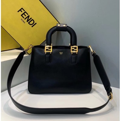 Fendi FF Tote Small Bag In Black Calfskin LDBS241088