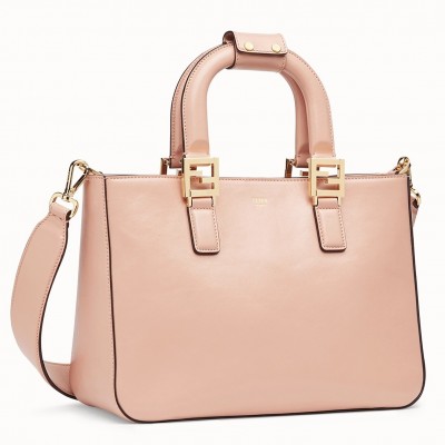 Fendi FF Tote Small Bag In Pink Calfskin LDBS241089