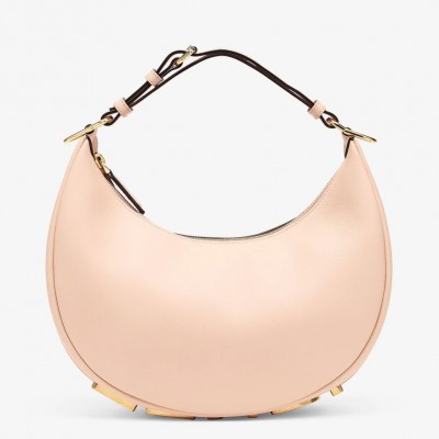 Fendi Fendigraphy Small Hobo Bag In Pink Leather LDBS241082