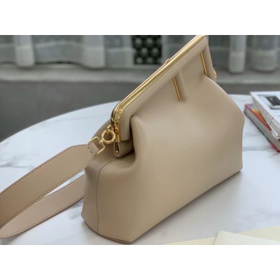 Fendi First Medium Bag In Beige Nappa Leather LDBS241092