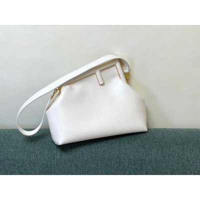 Fendi First Medium Bag In White Nappa Leather LDBS241094