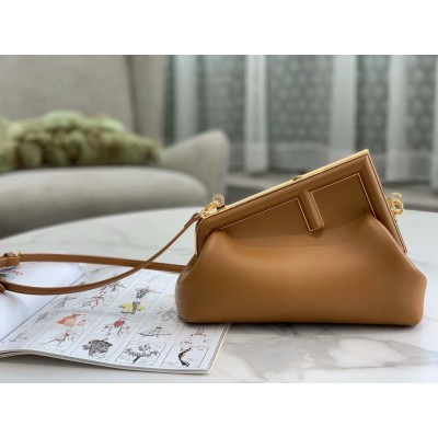 Fendi First Small Bag In Brown Nappa Leather LDBS241100