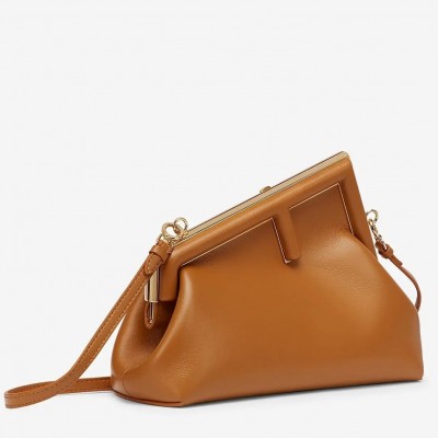 Fendi First Small Bag In Brown Nappa Leather LDBS241100