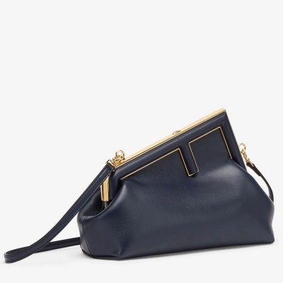 Fendi First Small Bag In Dark Blue Nappa Leather LDBS241102