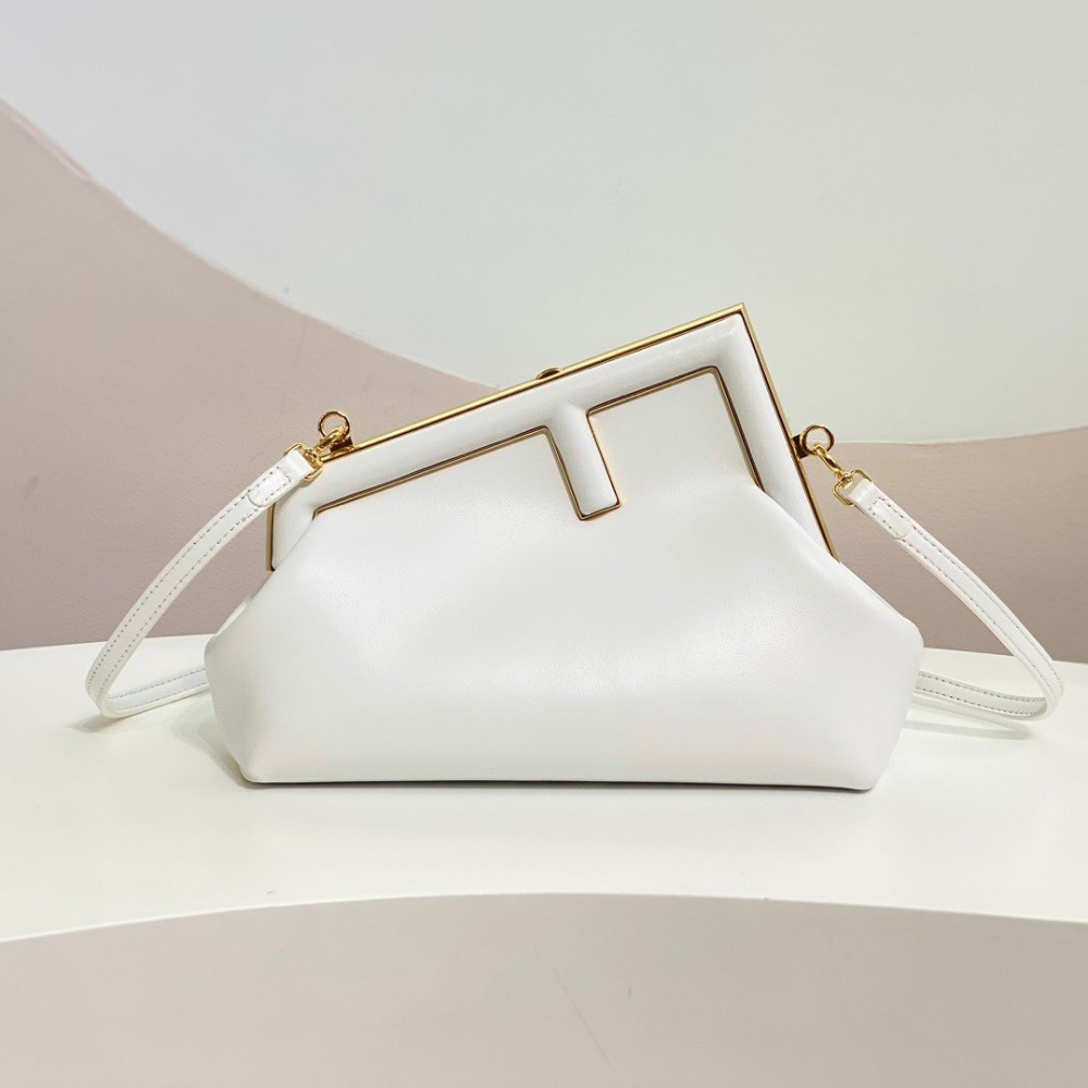 Fendi First Small Bag In White Nappa Leather LDBS241108