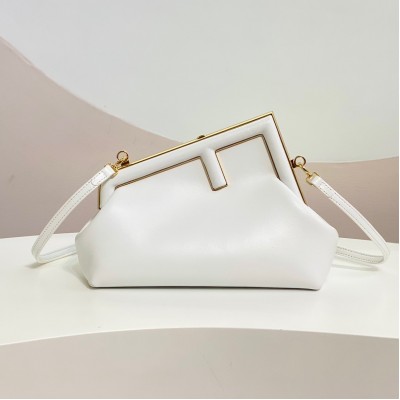 Fendi First Small Bag In White Nappa Leather LDBS241108