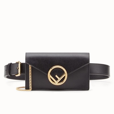 Fendi Kan I F Belt Bag In Black Calfskin LDBS241115