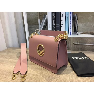 Fendi Kan I F Shoulder Bag In Pink Calfskin LDBS241119