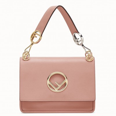 Fendi Kan I F Shoulder Bag In Pink Calfskin LDBS241119