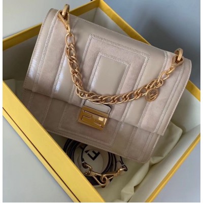 Fendi Kan U Bag In Beige Leather and Suede LDBS241123