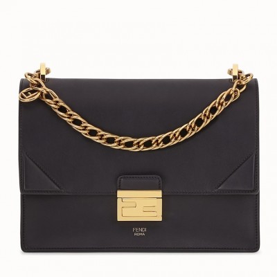 Fendi Kan U Bag In Black Calfskin LDBS241124