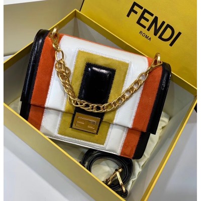 Fendi Kan U Bag In Multicolor Leather and Suede LDBS241130