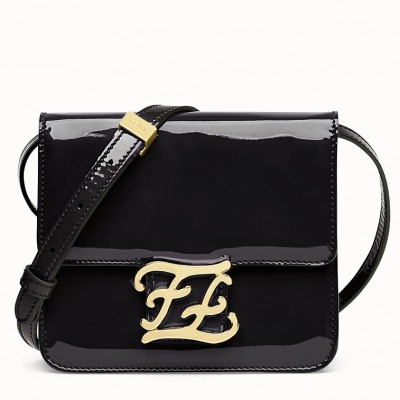 Fendi Karligraphy Bag In Black Patent Leather LDBS241136