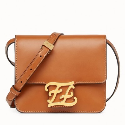 Fendi Karligraphy Bag In Brown Calfskin Leather LDBS241137