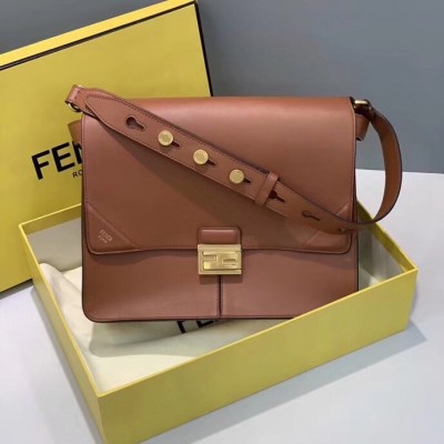 Fendi Large Kan U Bag In Brick Red Calfskin LDBS241151