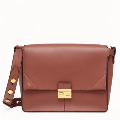 Fendi Large Kan U Bag In Brick Red Calfskin LDBS241151