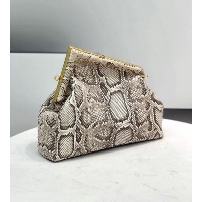 Fendi Medium First Bag In Natural Python Leather LDBS241178