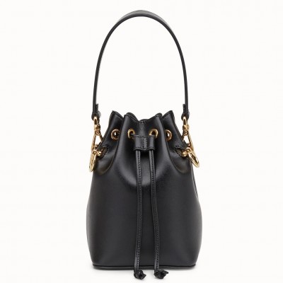 Fendi Mon Tresor Mini Bucket Bag In Black Calfskin LDBS241193