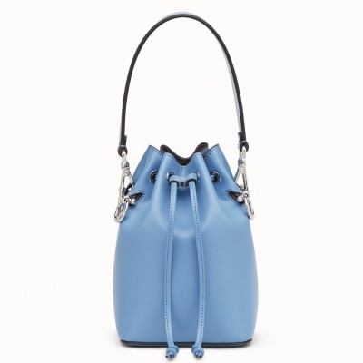 Fendi Mon Tresor Mini Bucket Bag In Blue Calfskin LDBS241194