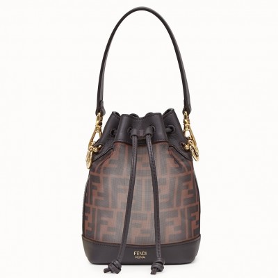 Fendi Mon Tresor Mini Bucket Bag In Tech Mesh LDBS241200