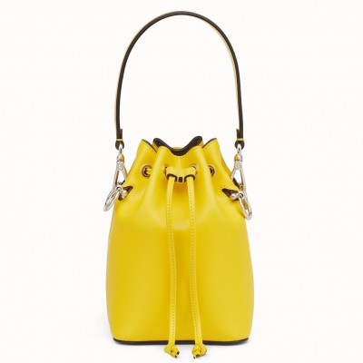 Fendi Mon Tresor Mini Bucket Bag In Yellow Calfskin LDBS241202