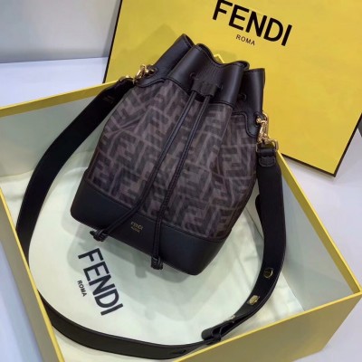 Fendi Mon Tresor Small Bucket Bag In Tech Mesh LDBS241205