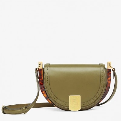 Fendi Moonlight Saddle Bag In Green Calfskin LDBS241208