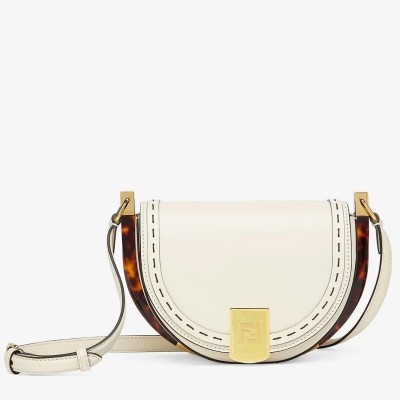 Fendi Moonlight Saddle Bag In White Calfskin LDBS241210