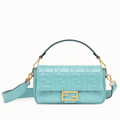 Fendi Pale Blue FF Motif Medium Baguette Bag LDBS241214