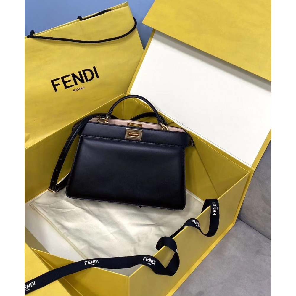 Fendi Peekaboo ISeeU East-West Bag In Black Nappa LDBS241217