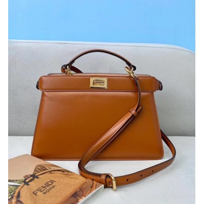 Fendi Peekaboo ISeeU East-West Bag In Brown Nappa LDBS241218