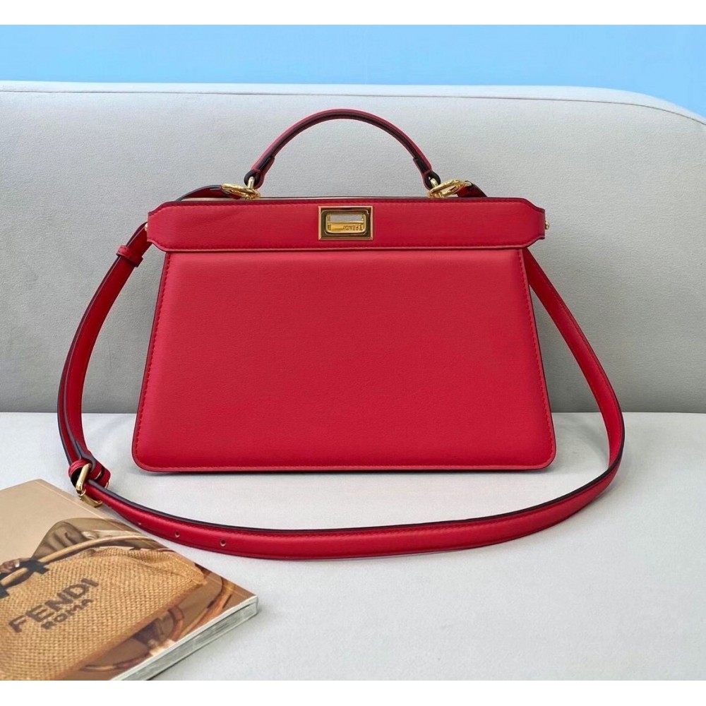 Fendi Peekaboo ISeeU East-West Bag In Red Nappa LDBS241219