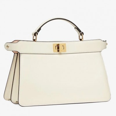 Fendi Peekaboo ISeeU East-West Bag In White Nappa LDBS241220