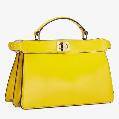 Fendi Peekaboo ISeeU East-West Bag In Yellow Nappa LDBS241221