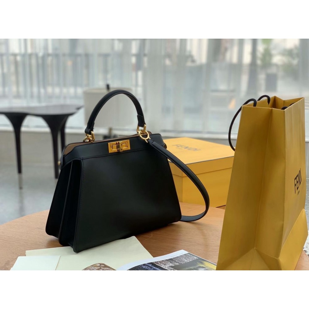 Fendi Peekaboo ISeeU Medium Bag In Black Leather LDBS241223