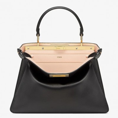 Fendi Peekaboo ISeeU Medium Bag In Black Leather LDBS241223