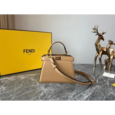 Fendi Peekaboo ISeeU Petite Bag In Beige Nappa Leather LDBS241226