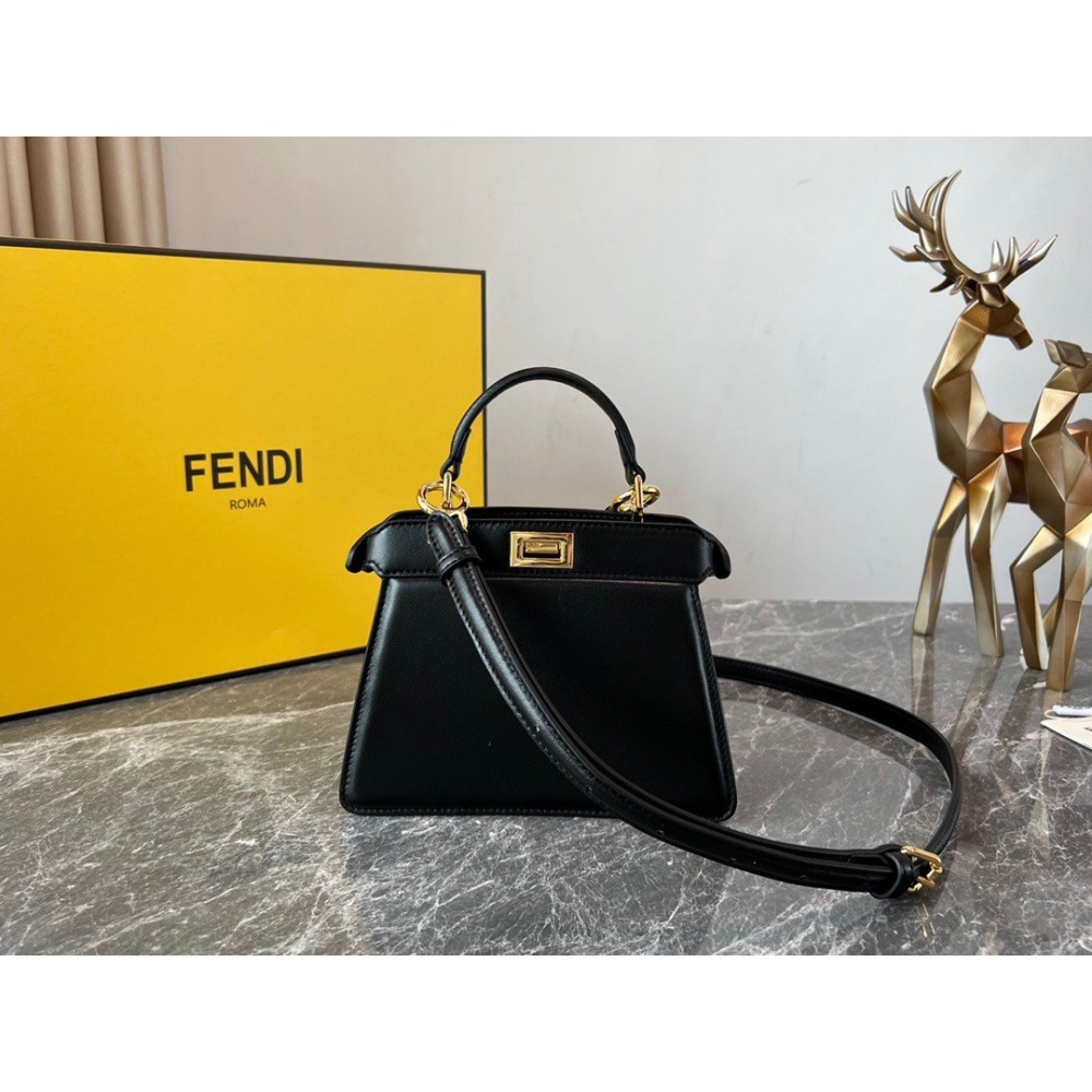 Fendi Peekaboo ISeeU Petite Bag In Black Nappa Leather LDBS241227