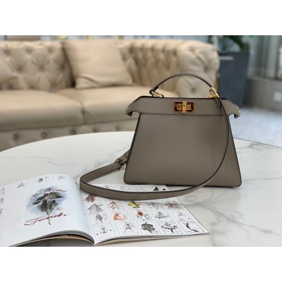 Fendi Peekaboo ISeeU Small Bag In Grey Calfskin LDBS241231