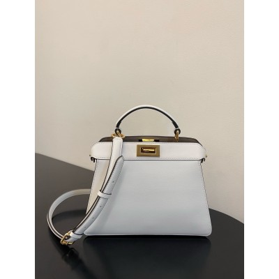 Fendi Peekaboo ISeeU Small Bag In White Calfskin LDBS241232