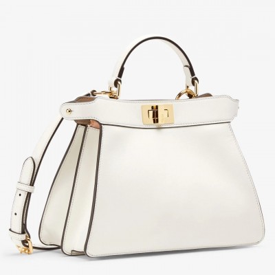 Fendi Peekaboo ISeeU Small Bag In White Calfskin LDBS241232