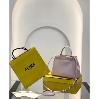 Fendi Peekaboo Mini Bag In Light Pink Nappa Leather LDBS241244