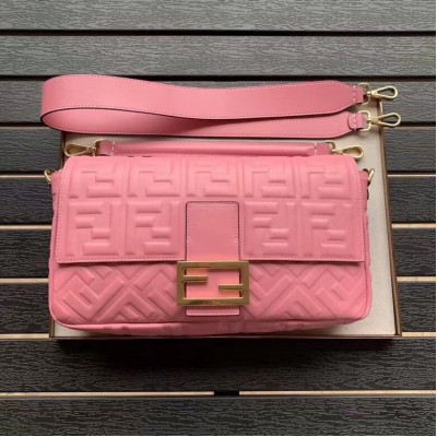 Fendi Pink FF Motif Large Baguette Bag LDBS241271