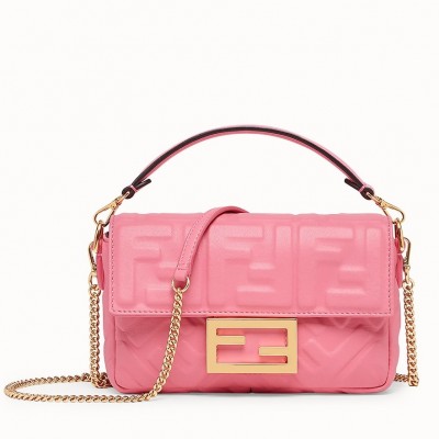 Fendi Pink FF Motif Mini Baguette Bag LDBS241273