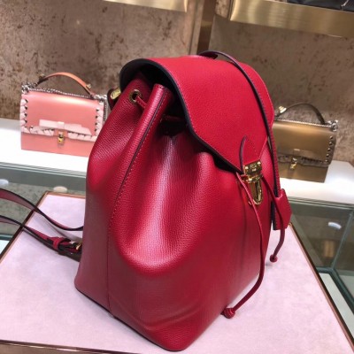 Fendi Red Leather Logo Backpack LDBS241279