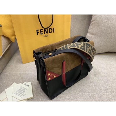 Fendi Regular Flip Tote Bag In Black Calfskin LDBS241283