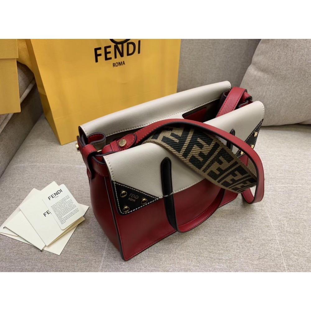 Fendi Regular Flip Tote Bag In Red Calfskin LDBS241285