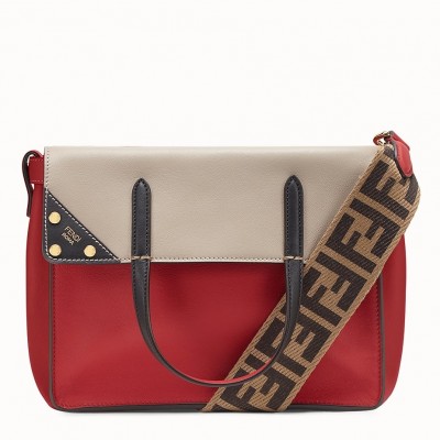 Fendi Regular Flip Tote Bag In Red Calfskin LDBS241285