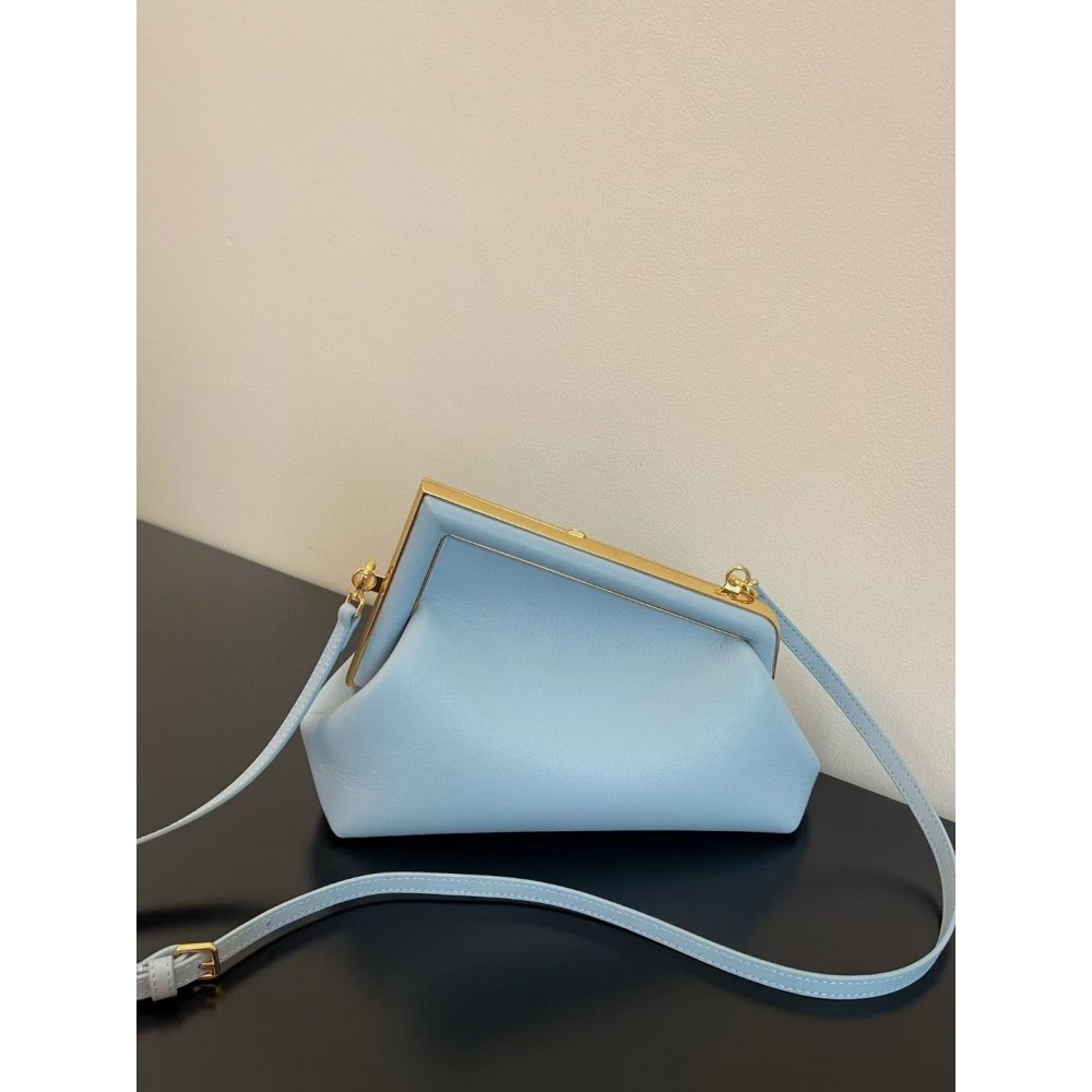 Fendi Small First Bag In Light Blue Nappa Leather LDBS241297