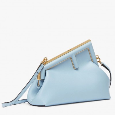 Fendi Small First Bag In Light Blue Nappa Leather LDBS241297